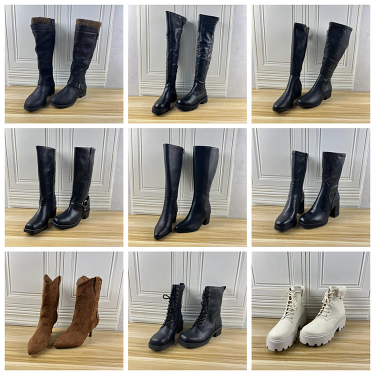 40码独码圆头粗跟短靴长靴马丁靴