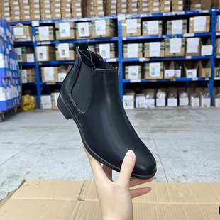 舒适休闲百搭短靴 新款 Lady Shoes外贸原单尖头粗跟踝靴简约时尚