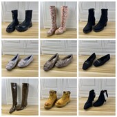 Shoes外贸原单37码 女鞋 杂款 Lady 时尚 独码 纯色粗跟时装 短靴长靴