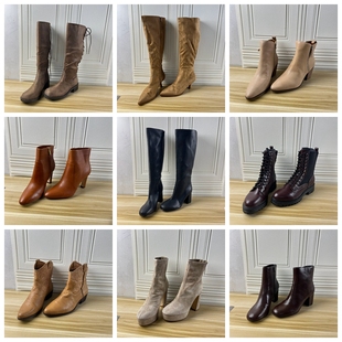 新款 Lady 长靴简约时尚 杂款 圆头孤品捡漏短靴 Shoes外贸原单42码