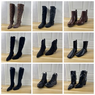 Shoes杂款 通勤粗跟时装 36码 时尚 短靴长靴 外贸原单女靴独码 Lady