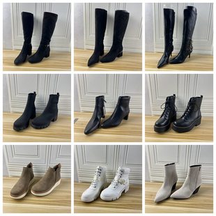 气质粗跟纯色时装 Lady 外贸原单女靴独码 40码 短靴长靴 Shoes杂款