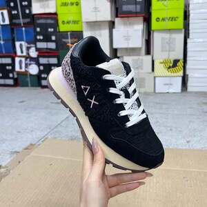 Lady Shoes外贸原单真皮时尚百搭拼色厚底系带休闲老爹鞋女运动鞋
