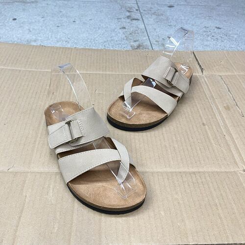 圆头纯色夹趾平底日常百搭拖鞋