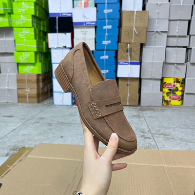 圆头粗跟一脚蹬时尚百搭简约单鞋