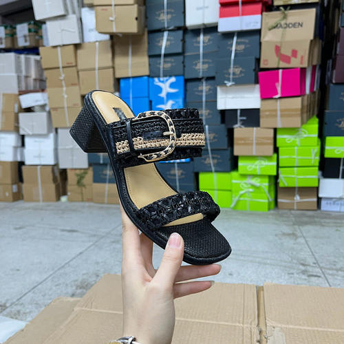 时尚新款shoes露趾高跟拖鞋清仓