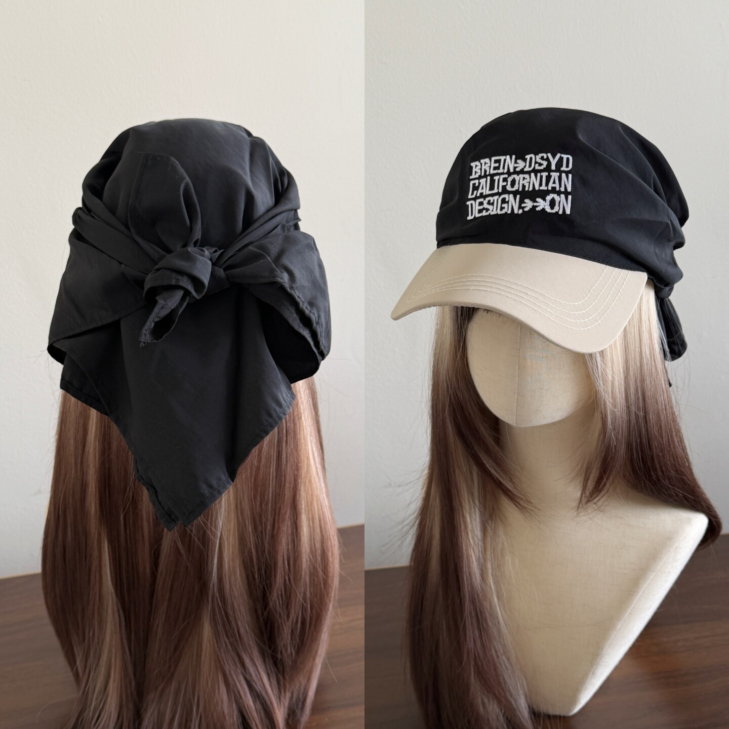 2026新款个性拼色头巾绑带鸭舌帽子女夏季遮阳百搭字母刺绣防晒帽