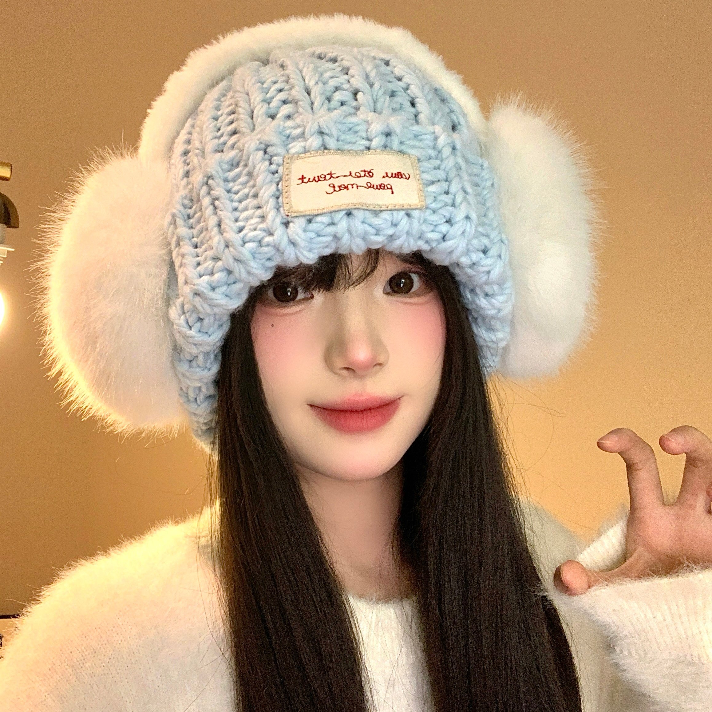 针织毛线帽子女士秋冬季2025新款加厚保暖护耳冷帽显脸小耳罩耳套,服饰配件/皮带/帽子/围巾,帽子,淘宝优惠券,粉丝福利购,淘宝优惠卷