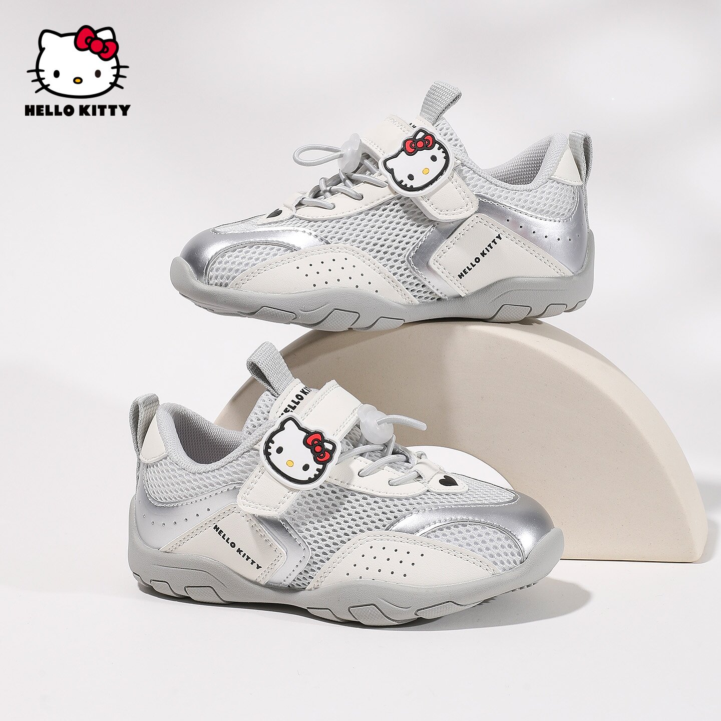 hellokitty童鞋女童板鞋春夏季时尚网面透气户外休闲儿童运动网鞋