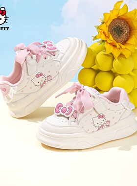 hellokitty童鞋女童小白鞋学生春季新款休闲百搭儿童运动鞋滑板鞋