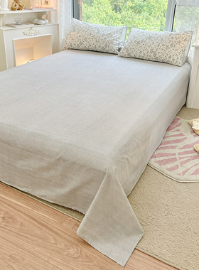 可定制订做尺寸纯棉床单件100全棉春秋小清新大床单人250x270全棉