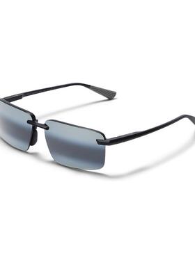 MauiJim男士太阳镜偏光防眩光抗紫外线色彩增强矩形框黑色