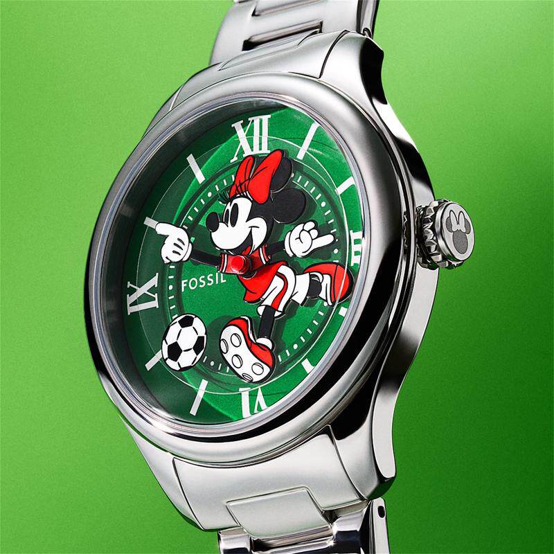 代购Disney x Fossil化石手表迪士尼米妮米老鼠足球石英三针男女