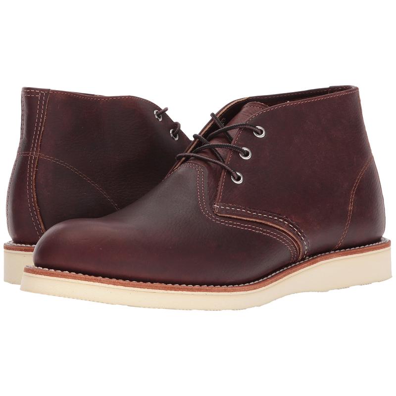 代购Red Wing男士工装靴透气吸汗软底防滑圆头系带金属鞋眼