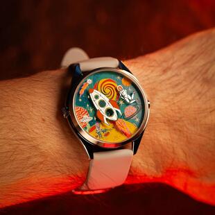 代购mr jones watches太空主题创意手表男女复古科幻万花筒自动机