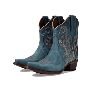 代购FRYE女士牛仔靴透气内衬软底舒适减震鞋垫耐磨鞋底做旧皮革