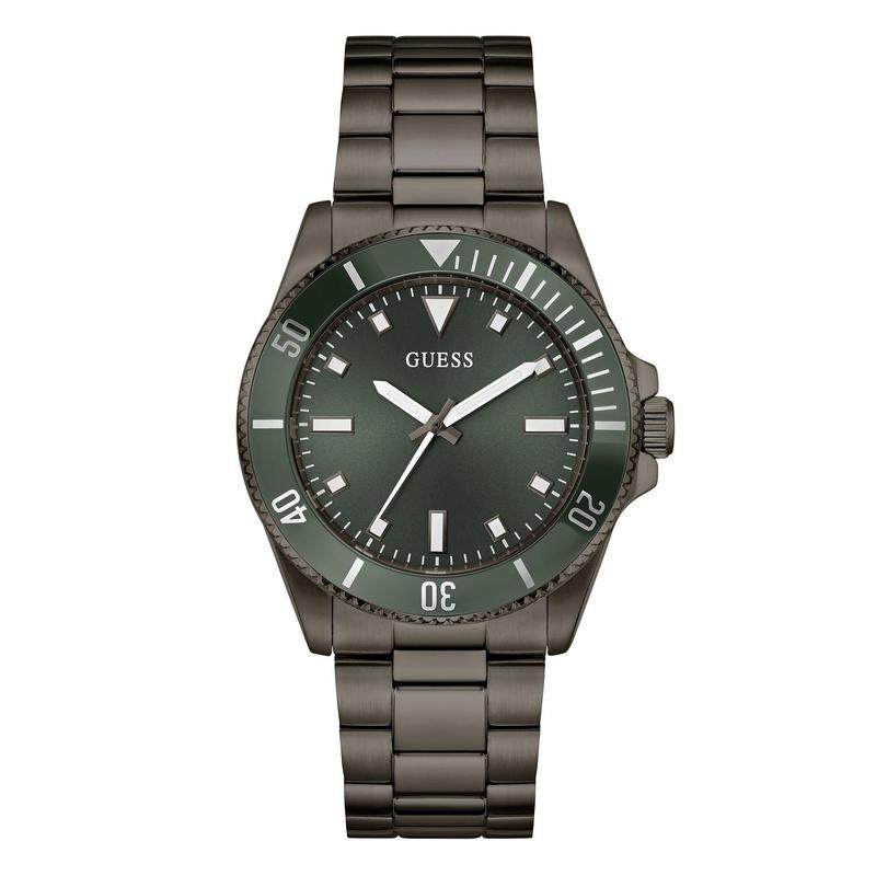 代购GUESS男士腕表计时夜光日期测速金属钢带防水41mm商务运动