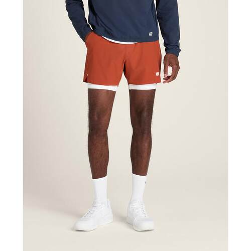 代购Wilson男士网球短裤无内衬设计贴身舒适自由活动储物口袋