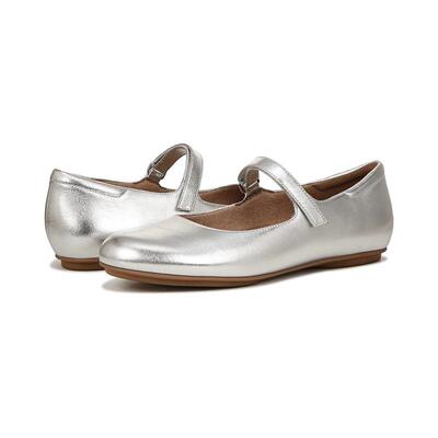 代购Naturalizer女士玛丽珍鞋舒适贴合全天舒适吸汗轻便金属色