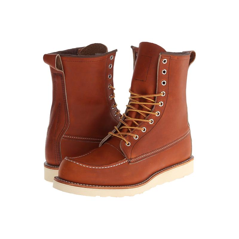 代购Red Wing男士工装靴透气轻便耐磨防滑 moc toe系带8英寸筒高