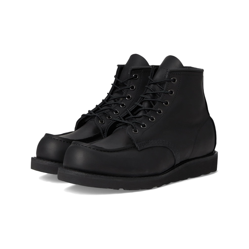 代购Red Wing男士工装靴透气耐用舒适贴合耐磨Moc Toe系带圆头