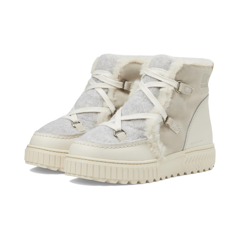 代购SOREL女士雪地靴防水保暖透气轻便系带圆头毛绒边D环扣件