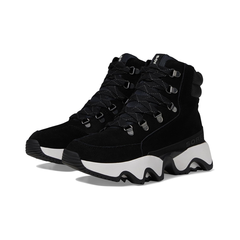 代购SOREL女士雪地靴保暖防水轻便吸震系带圆头绒面革鞋面冬季