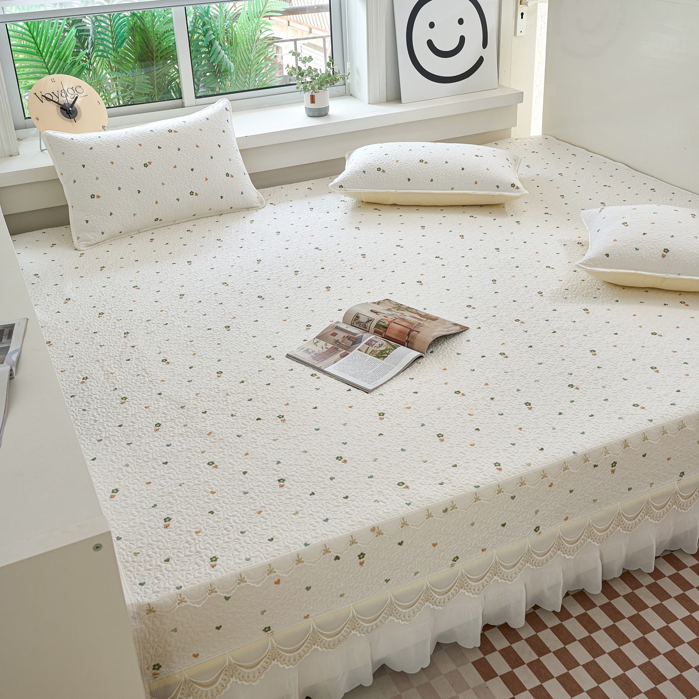 纯棉榻榻米床盖四季通用防滑炕盖夹棉加厚东北农村大炕床单大炕单