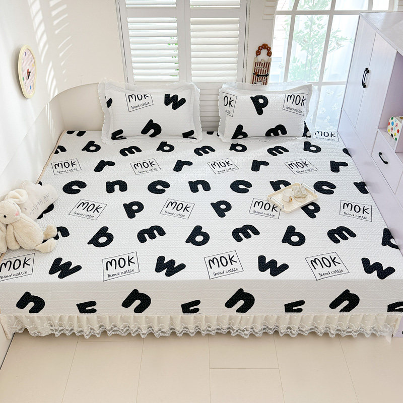 2025新款纯棉四季通用防滑榻榻米床盖夹棉加厚东北农村土炕单定制