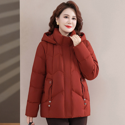 正品撤柜白鹅绒羽绒服女短款2025冬季新款时尚加厚保暖中老年外套