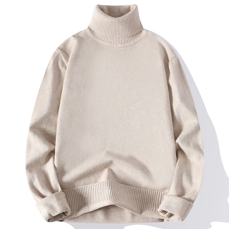 【跑量爆款】秋冬毛衣男打底针织衫高领毛衣两翻领上