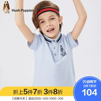 Hush Pupgie Kids Short tay 2019 Mùa hè Mới Big Boy POLO Áo sơ mi ve áo giản dị Áo thun bé trai - Áo thun áo thun mùa đông bé gái