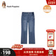 女童牛仔长裤 春秋新品 大童百搭休闲裤 暇步士童装 子儿童开衩微喇裤