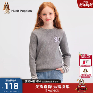 学院风宝宝线衣宽松儿童甜美毛衣 25秋冬新品 暇步士童装 女童打底衫