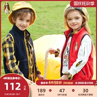 Детский осенний бархатный жилет для мальчиков, детская одежда, подходит для подростков