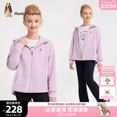 儿童宽松连帽上衣 中大童运动服开衫 暇步士童装 女童外套春秋新品