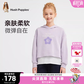 卫衣儿童甜美上衣 中大童套头衫 暇步士童装 女童连帽卫衣春秋新品