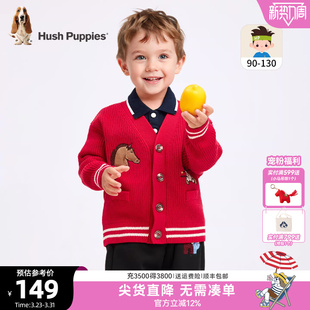 小童宝宝线衣儿童卡通新年毛衣 25秋冬新品 暇步士童装 男童针织开衫