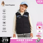 暇步士童装 中大童加厚连帽坎肩儿童休闲保暖背心 男童棉马甲冬新款