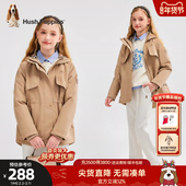 暇步士童装 女童加绒风衣25秋冬新品 大童学院风外套儿童保暖厚外套