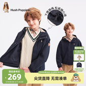 百搭连帽上衣 大童休闲三防风衣儿童时尚 暇步士童装 男童外套春新款
