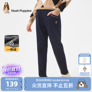 暇步士童装 儿童保暖运动裤 女童裤 大童休闲长裤 子秋冬新款 加绒长裤