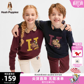 女童学院风毛衣休闲男童套头针织衫 暇步士童装 儿童线衣25秋冬新品