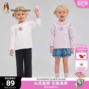 t恤衫 休闲套头圆领衫 儿童宝宝上衣 女小童T恤春秋新品 暇步士童装