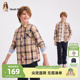 儿童百搭长袖 暇步士童装 春秋新品 大童休闲格子衫 衬衣 男童衬衫