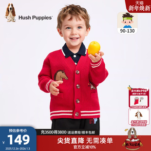 小童宝宝线衣儿童卡通新年毛衣 25秋冬新品 暇步士童装 男童针织开衫