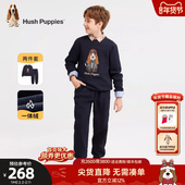 男童套装 25冬新品 大童裤 暇步士童装 子儿童加绒卫衣宝宝两件套套装