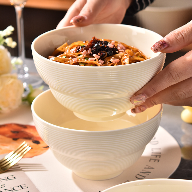陶瓷斗笠面碗6英寸高级感汤面碗