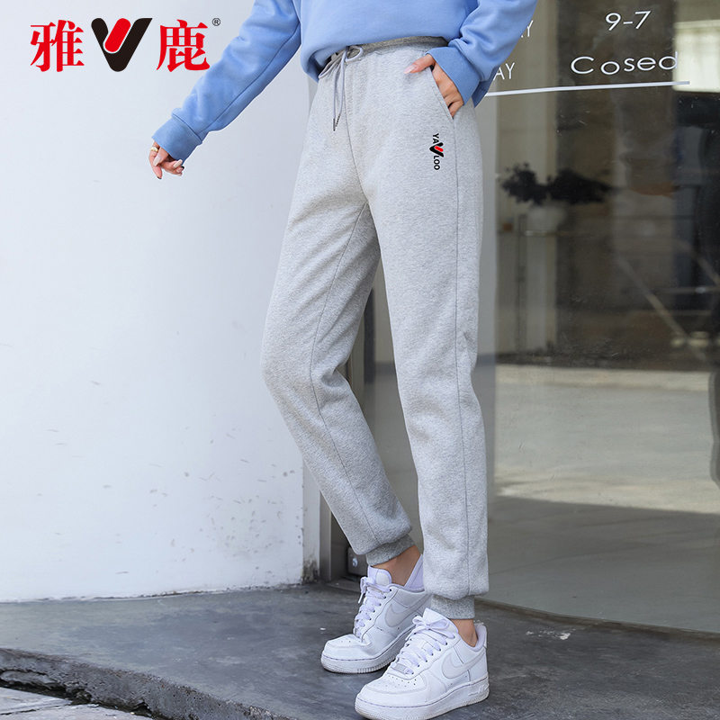 雅鹿裤子女春季卫裤宽松束脚运动九分新款情侣韩版休闲百搭长裤BR|ruв категории Женская одежда, брюки, брюки - от Buy2taobao.com для оказания профессиональной услуги покупки агента Taobao