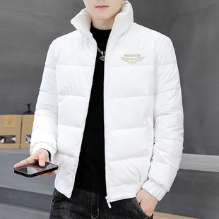 男装 亮面羽绒棉服男立领2023年新款 袄子加厚棉衣外套 青年短款 冬季